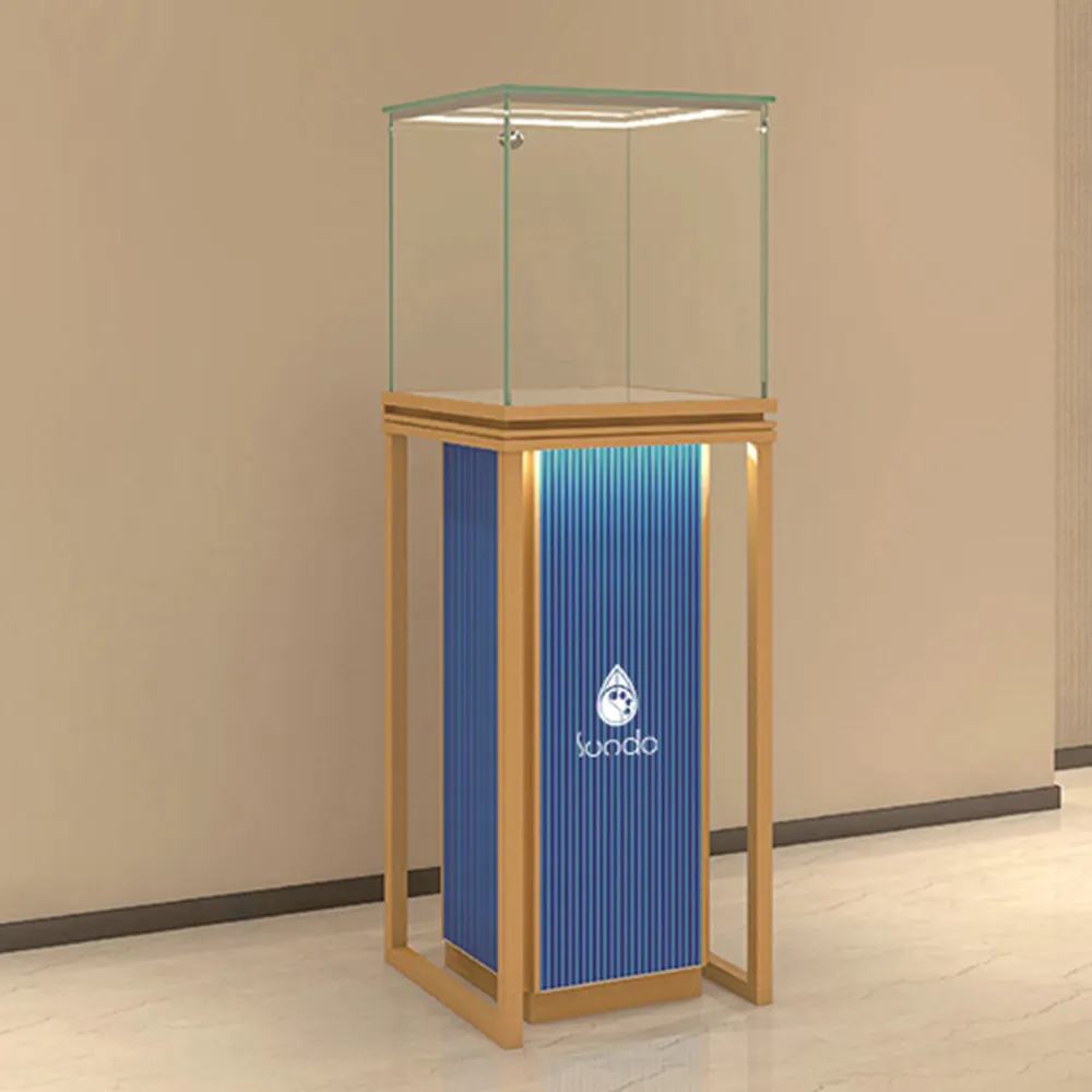 Logotipo personalizado tienda óptica exhibición prop diseño colecciones exhibiciones gabinete de almacenamiento joyería de lujo escaparate de muebles