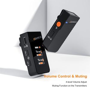 Sistema de Micrófono Inalámbrico de Solapa Comica <span class=keywords><strong>Vimo</strong></span> C3, con Cancelación de Ruido, Modo de Seguridad, Estuche de Carga con 20 Horas de Duración de la Batería - Product Image 3