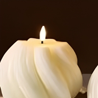 Bougies LED sans flamme rechargeables par USB avec télécommande IR et fonction minuterie, effet flamme vacillante ambrée, autoportantes, pour décoration de mariage et de maison