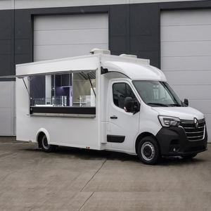 Camión de Comida Móvil de 4.8m con Carrocería de Aluminio, Eje Único Motorizado, Espacio de Preparación y Fregadero de 2 Compartimentos para Uso en Exteriores - Product Image 1