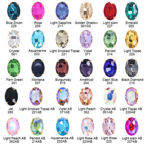 Perceuse à griffes ovale Xichuan avec perceuse strass en cristal de fond d'or Pointback pour bijoux - Product Image 6