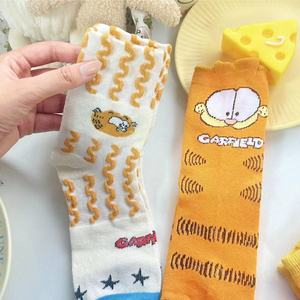 Garfield Cartoon <b>Socks</b> Women Mid Calf Length Jacquard Breathable Autumn <b>Winter</b> <b>Socks</b> - Product Image 3