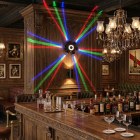 Projecteur à faisceau lumineux coloré en aluminium pur IP65, coque noire, personnalisation des couleurs, éclairage pour salle de banquet, hôtel, bar, maison