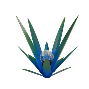 SYLVAN Adornos Creativos <span class=keywords><strong>de</strong></span> Hierro con Forma <span class=keywords><strong>de</strong></span> Flor <span class=keywords><strong>de</strong></span> <span class=keywords><strong>Agave</strong></span>, Artesanía <span class=keywords><strong>de</strong></span> <span class=keywords><strong>Tequila</strong></span>, Decoración LED para Patio Exterior con Simulación <span class=keywords><strong>de</strong></span> Phalaenopsis - Product Image 5