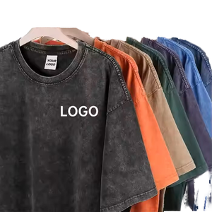 T-shirt da <span class=keywords><strong>Uomo</strong></span> <span class=keywords><strong>Oversize</strong></span> di Alta Qualità, 240 Grammi, Collo Tondo, Stile Vintage, Logo Personalizzato, <span class=keywords><strong>Abbigliamento</strong></span> Casual - Product Image 1