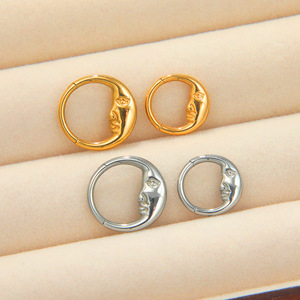 Anillo de Nariz de Acero Inoxidable 316 con Forma de Luna Creciente |   Joyería para Piercing de Nariz en Oro y Plata para Mujeres y Hombres - Product Image 3