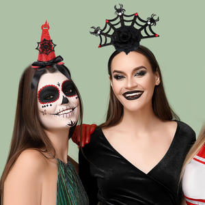 หมวกแม่มดฮาโลวีนแบบคาดศีรษะแบบใหม่สำหรับเทศกาลผีตกแต่งงานปาร์ตี้เต้นรำพร้อมหัวเข็มขัด - Product Image 4