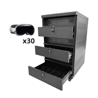 Armoire de charge VR personnalisée 3D MED éducation casques VR armoire de charge UV 30 ports tablette chariot de charge stockage de téléphone portable