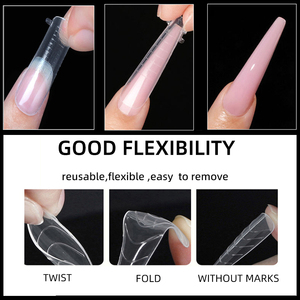 120pcs Full Cover Sculpted <b>Nail</b> Dual Forms Acrylic UV Gel Quick Building <b>Extension</b> Mold Tips - Product Image 4