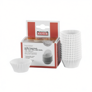 ถ้วยกระดาษมัฟฟินไกเซอร์มินิสีขาว 200 ชิ้น เส้นผ่านศูนย์กลาง 4.5 ซม. อุปกรณ์อบขนม - Product Image 2