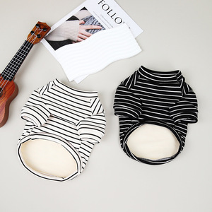 Automne et hiver chien minimaliste rayures pull pull décontracté chat <span class=keywords><strong>deux</strong></span> pattes Teddy poméranien vêtements pour animaux de compagnie chien vêtements - Product Image 4