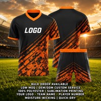 Conjunto de Uniforme de Fútbol Personalizado al por Mayor con Diseño Diagonal Halftone, de Secado Rápido, en Poliéster, OEM