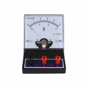 Attrezzatura didattica per strumenti di misurazione da laboratorio in plastica con quadrante analogico sensibile a doppia scala voltmetro cc - Product Image 1