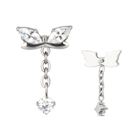 Joyería para Piercing Corporal de Titanio de Fábrica, Última Moda al por Mayor, Labret con Rosca Interna 16G, Colgante para Lóbulo, Anillo para Oreja, Aro para Hélix