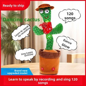 Jouet Cactus Interactif : Apprend à <span class=keywords><strong>parler</strong></span>, danse, tourne, chante, enregistre, lumineux – Cadeau d'anniversaire pour bébé et frères - Product Image 2