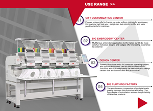 Chất Lượng Tốt Công Nghiệp Phẳng Cap T-shirt Máy Thêu Bốn Đầu Máy Thêu Điện Vi Tính - Product Image 5