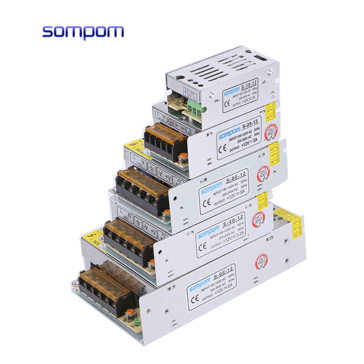 OEM SMPS переменный ток в постоянный ток 12 В 1A 2A 3A 5A 7.5A 10A 12.5A 15A 20A 30A 50A импульсный источник питания для светодиодной ленты освещения Оловянная коробка