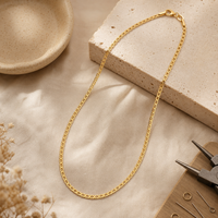 Collar de Cadena Cubana en Tono Dorado Personalizado con Colgante de Eslabones Trenzados, Cadena de Joyería Gratis para Regalo y Fiesta