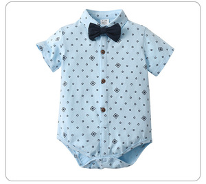 Nouvel <span class=keywords><strong>ensemble</strong></span> trois pièces MQATZ : salopette avec chapeau, costume d'été à manches courtes pour bébés garçons, style britannique - Product Image 6
