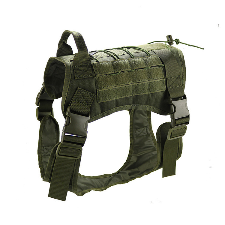 Chaleco para perro (verde militar, estilo estándar)