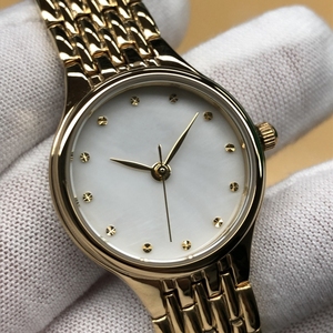Reloj de Acero Dorado para Mujer, Caja de Acero Inoxidable 316L de 25 mm, Resistente al Agua 5 ATM, Esfera de Perlas, Relojes Elegantes para Mujer, Relojes de Lujo para Mujer - Product Image 4