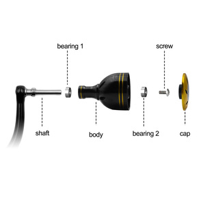 Kit de réparation Shimano Vanford, foret de 30 mm, noir, or, diamant, accessoire de pêche pour moulinets spinning, pêche en eau douce - Product Image 3