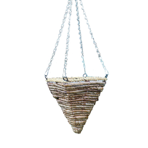 YanYi household Flower Packing Box Cone Wall Mounted Hanging Wicker Basket Cone Shape Flower Basket