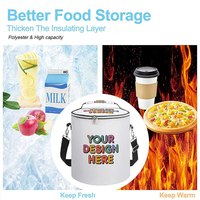 Sac isotherme portable à isolation thermique à cylindre rond avec doublure en PEVA au design personnalisé pour boissons canettes de bière déjeuners