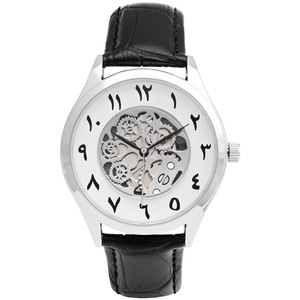 <span class=keywords><strong>Montre</strong></span> de luxe minimaliste pour hommes, personnalisé, arabe musulman islamique, bracelet en acier inoxydable, squelette, arabe - Product Image 4