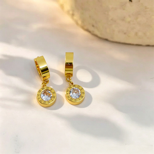 Aretes Minimalistas <span class=keywords><strong>Miou</strong></span> de Acero Inoxidable Chapados en Oro de 18K para Niñas, Diseño de Lazo y Mariposa, Joyería Pequeña Moderna con Circonita - Product Image 4