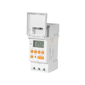 En stock DHC15A LCD de montaje en carril din 16/programa semanal de interruptor de tiempo de 16A temporizador digital