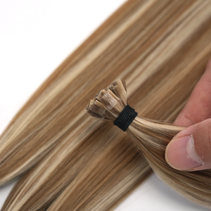Extensioni di Capelli Umani Europei di Qualità 100% Allineati alle Cuticole, con Punte a K Pre-incollate, Doppia Trama, <span class=keywords><strong>Ricci</strong></span>, <span class=keywords><strong>Biondi</strong></span>, 30 Pollici - Product Image 2