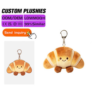 Op maat gemaakte toastbrood pluche portemonnee 15cm schattig Kawaii PP katoen gevuld muntgeldtasje OEM ODM 100 stuks MOQ voor kindercadeau groothandel - Product Image 3