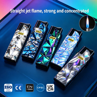 Briquet torche de poche en gros, personnalisé avec impression 3D, flamme jet, coupe-vent, rechargeable au butane, certifié CPSC, pour cigares