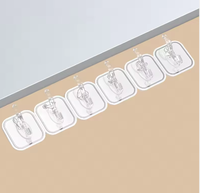 6 en 1 en plastique multifonction non perforé crochet de porte crochets muraux en gros pour cuisine salon
