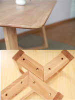 Vente chaude de haute qualité MDF bureau CHÊNE jambe en bois rectangle installations de loisirs de luxe café table à manger tables d'extérieur produit