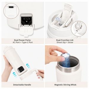 Botella Mezcladora Magnética, Hervidor Eléctrico Portátil con Batería, Taza de Viaje, Mini <span class=keywords><strong>Nespresso</strong></span> Personalizado de Acero Inoxidable - Product Image 3