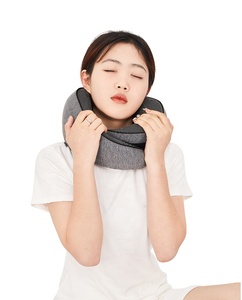 Ensemble d'oreillers de voyage confortables Jiyimei, oreiller cervical en mousse à mémoire de forme en forme de U, 100% polyester, impression jet d'encre 60, simplicité moderne - Product Image 2