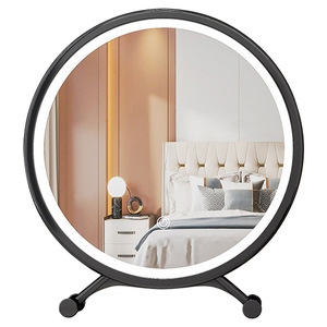 Bán buôn máy tính để bàn mặc quần áo trang điểm điều chỉnh thông minh LED ánh sáng trang trí nội thất vòng đứng gương - Product Image 4