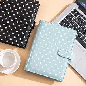Carnet <span class=keywords><strong>de</strong></span> notes A5 à spirale en PU, personnalisé, à pois macaron, pour la planification financière et le journal <span class=keywords><strong>de</strong></span> <span class=keywords><strong>travail</strong></span>, idéal comme cadeau, produit transfrontalier très demandé - Product Image 3