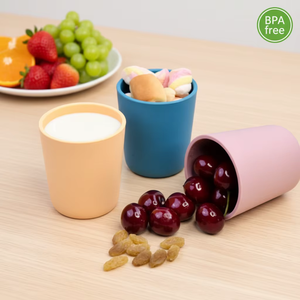Gobelet d'apprentissage en silicone incassable de 200 ml pour bébés et tout-petits (0-3 ans), qualité alimentaire - Product Image 1