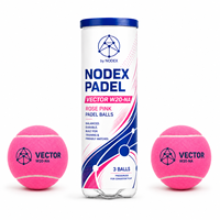 Nouvelle Arrivée - Balle de Padel en Caoutchouc Haute Élasticité et Résistance, Rose, Personnalisable avec Logo, en Boîte