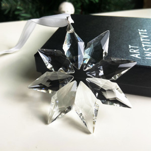 Brilliant Polished Engraved Clear Crystal Eco-friendly Love Style Christmas Tree Decorations Snowflake Glass <b>Ornaments</b> for - Product Image 3