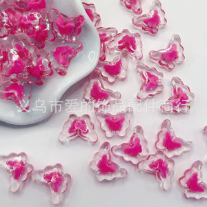 Transparent Acrylic Butterfly <b>Beads</b> For Bracelet Making Bulk Loose <b>Beads</b> Summer 2024 Yiwu Origin - Product Image 4