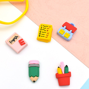 Yiwu Wintop accessoires de mode papeterie thème livre stylo test papier conception Flatback résine Cabochons - Product Image 2