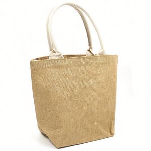 Bolsas de Lino y Yute al por Mayor, Bolsas de Playa Personalizadas, Bolsas Ecológicas con Revestimiento de PE Impermeable para Mujer - Product Image 1