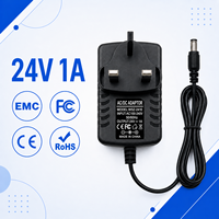 Maßgefertigte Großhandels-5,5x2,1mm DC-Stecker WSZ-2410 US EU UK AU Stecker 24V 1A 24W Netzadapter für Smart-Lautsprecher und Audio