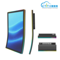 Pantalla Táctil Curva LED de 39 Pulgadas con 10 Puntos de Contacto, Antiamarilleamiento, para Monitores de Juegos y Kioscos de Autoservicio