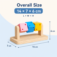 Jouet à mâcher pour hamster en bois naturel durable, écologique, non électrique, blocs de cubes colorés rotatifs pour le broyage des dents et l'enrichissement