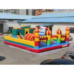 10X8M Trẻ Em Thương Mại Trong Nhà Sân Chơi Inflatable Với Chướng Ngại Vật N Slides Bên Trong Cuộc Họp Với Giấy Chứng Nhận EN14960